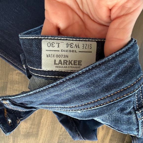 Diesel Larkee Dark Blue Regular Straight Jeans - Picture 6 of 13